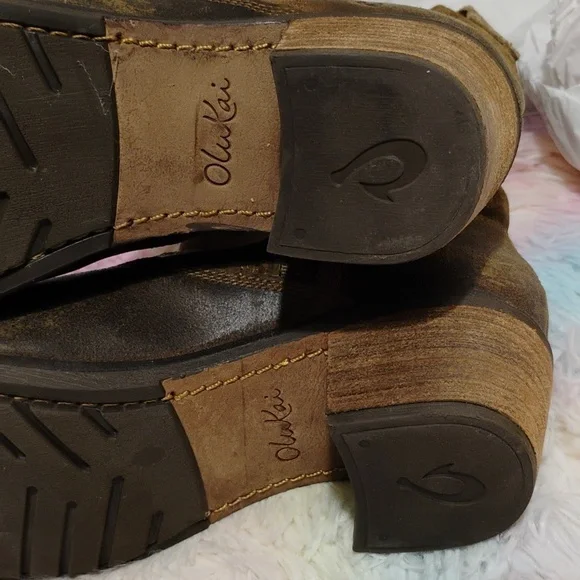 Olukai Kalulani Boot Seal Brown Mustang Distressed Boots Sz.7 Gently Worn - Picture 7 of 16